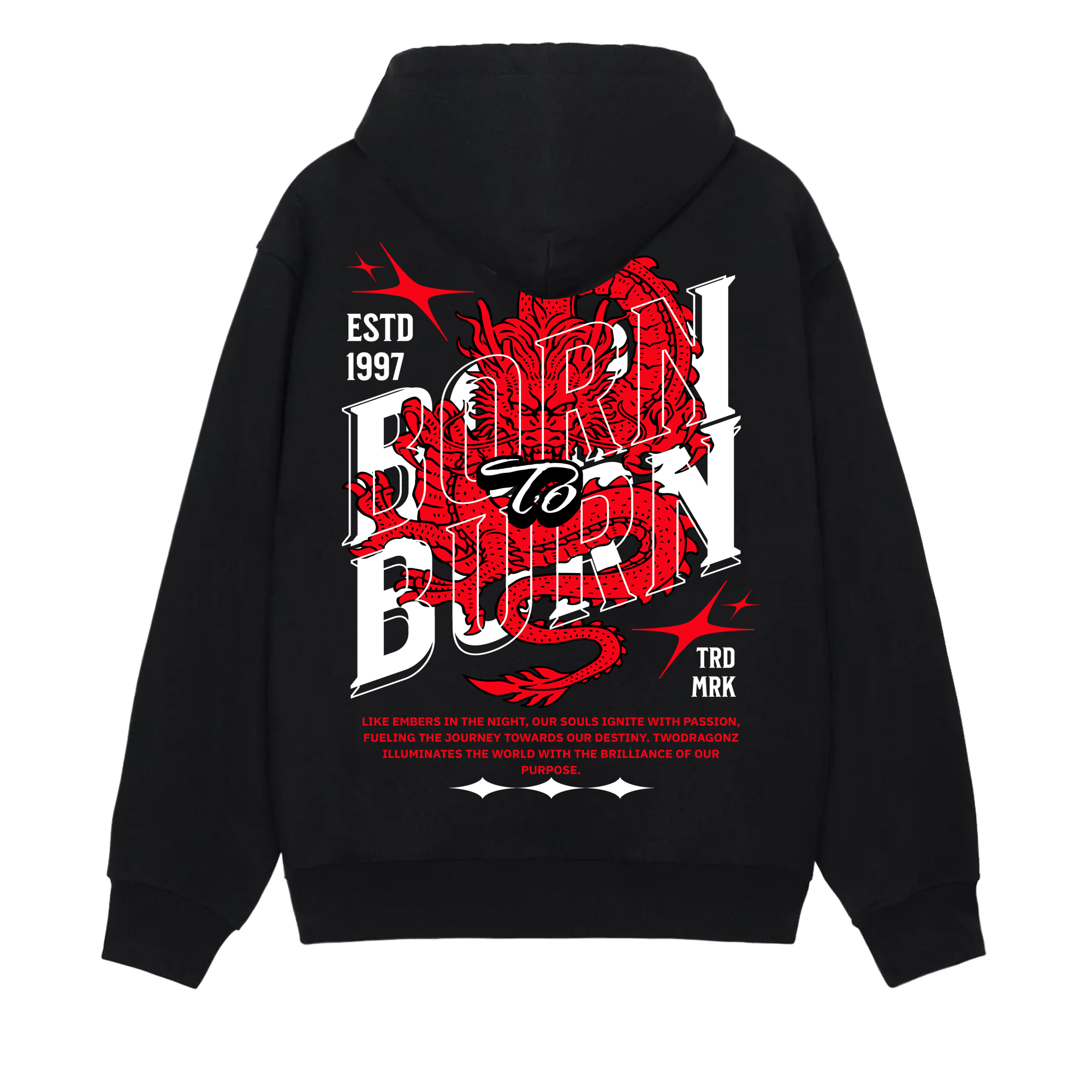 Born to Burn Dragon Oversized Hoodie