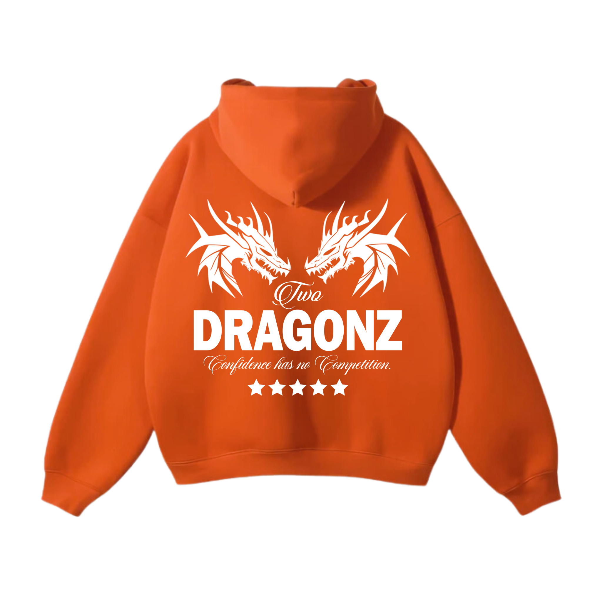 02D Heavy Orange Oversized Hoodie