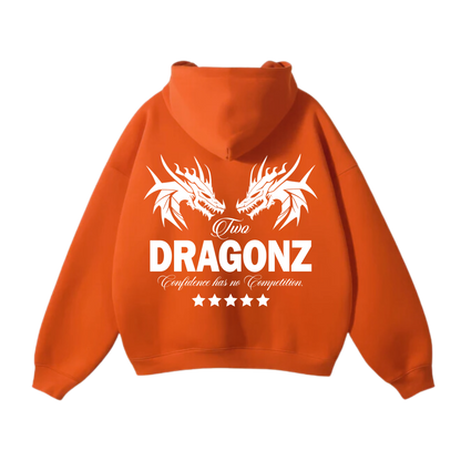 02D Heavy Orange Oversized Hoodie