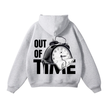 OUT OF TIME Heavy GRAY Oversized Hoodie