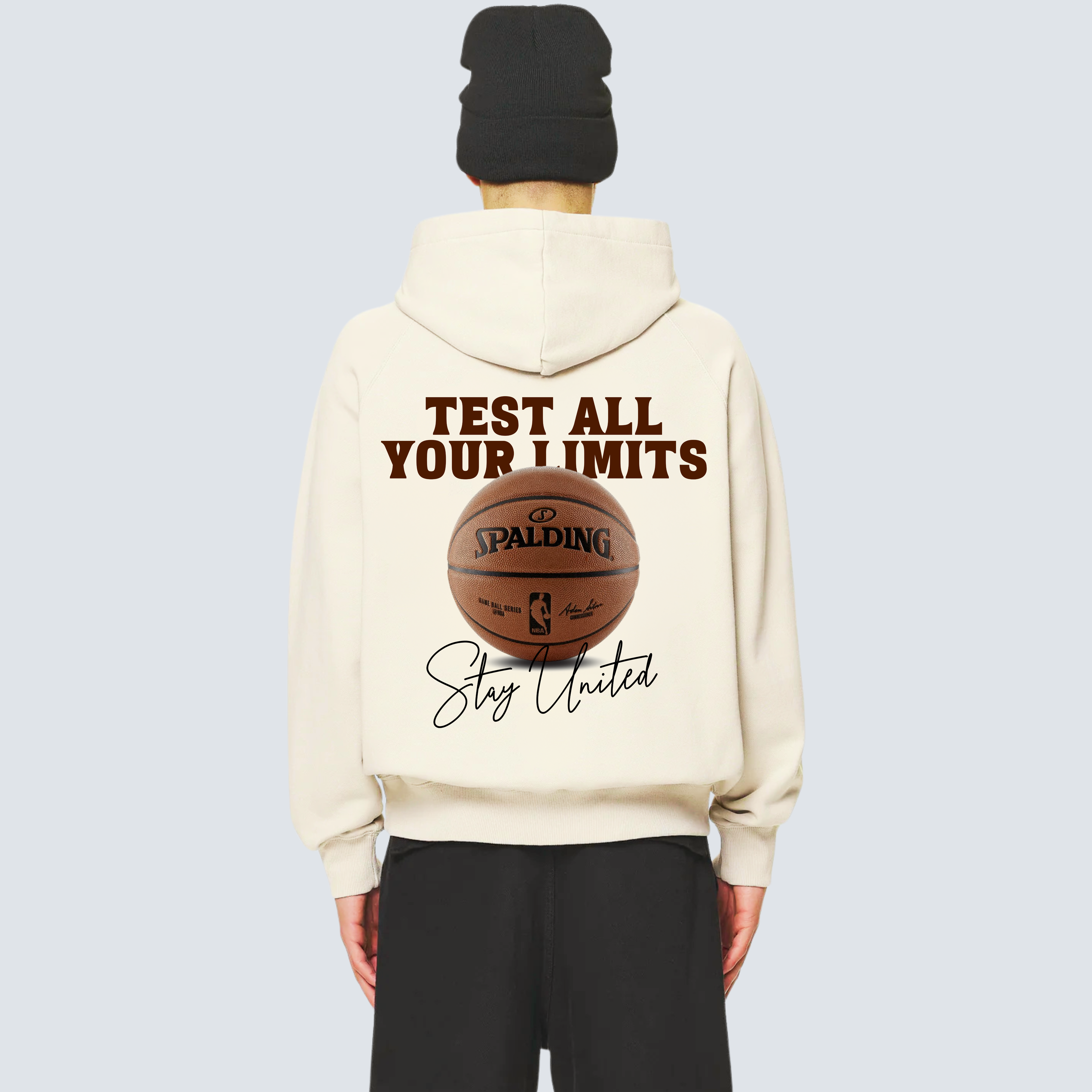 Test All Your Limits Heavy Oversized Creamy Hoodie