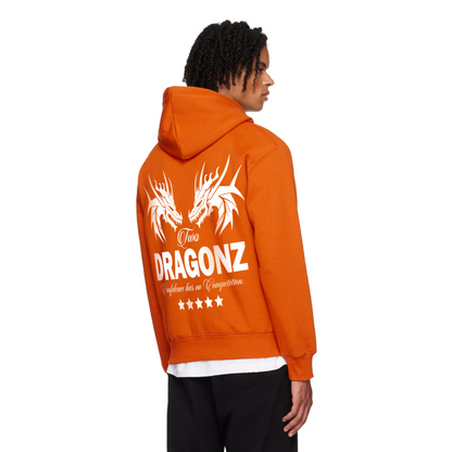 02D Heavy Orange Oversized Hoodie