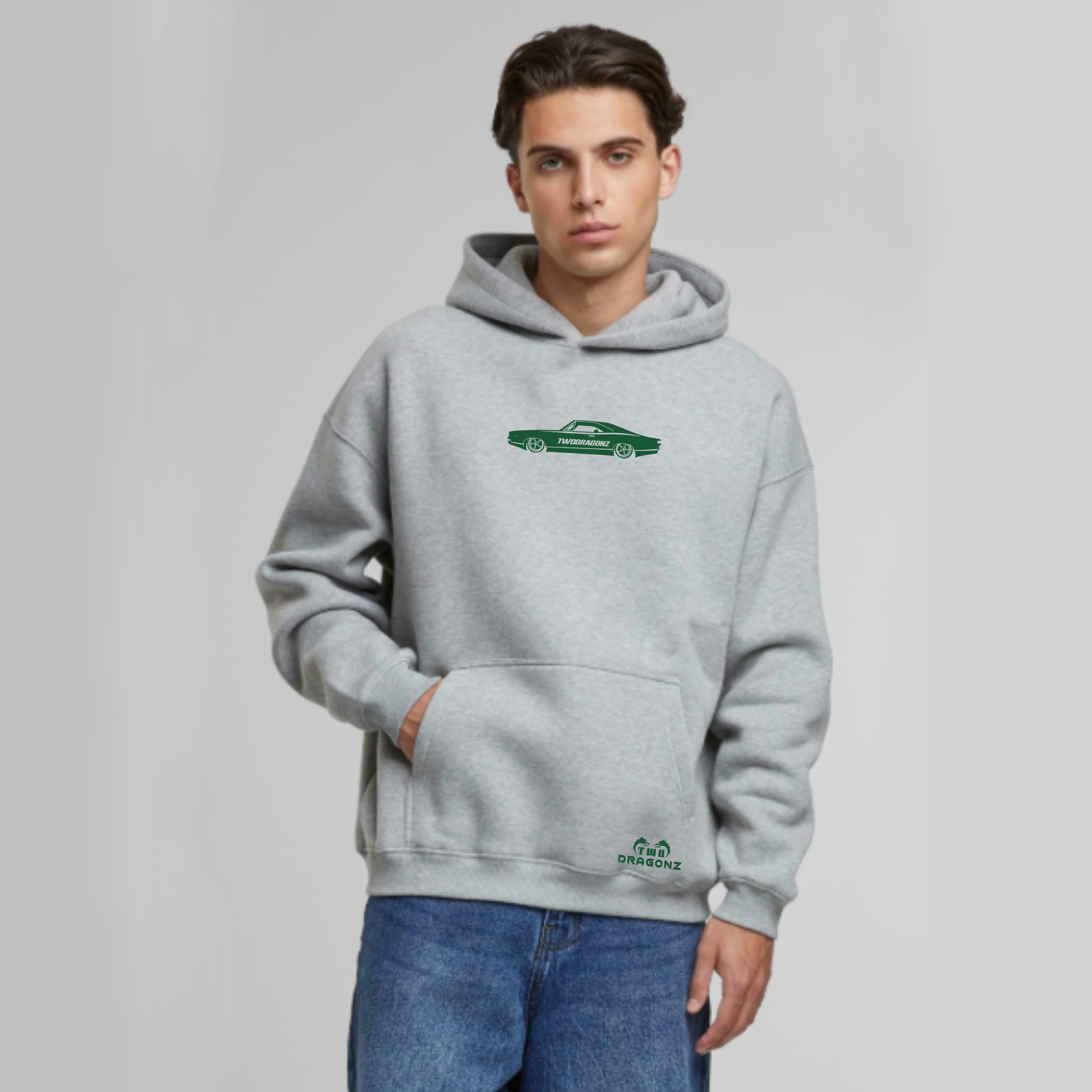 IT ALL STARTS Heavy GRAY Oversized Hoodie