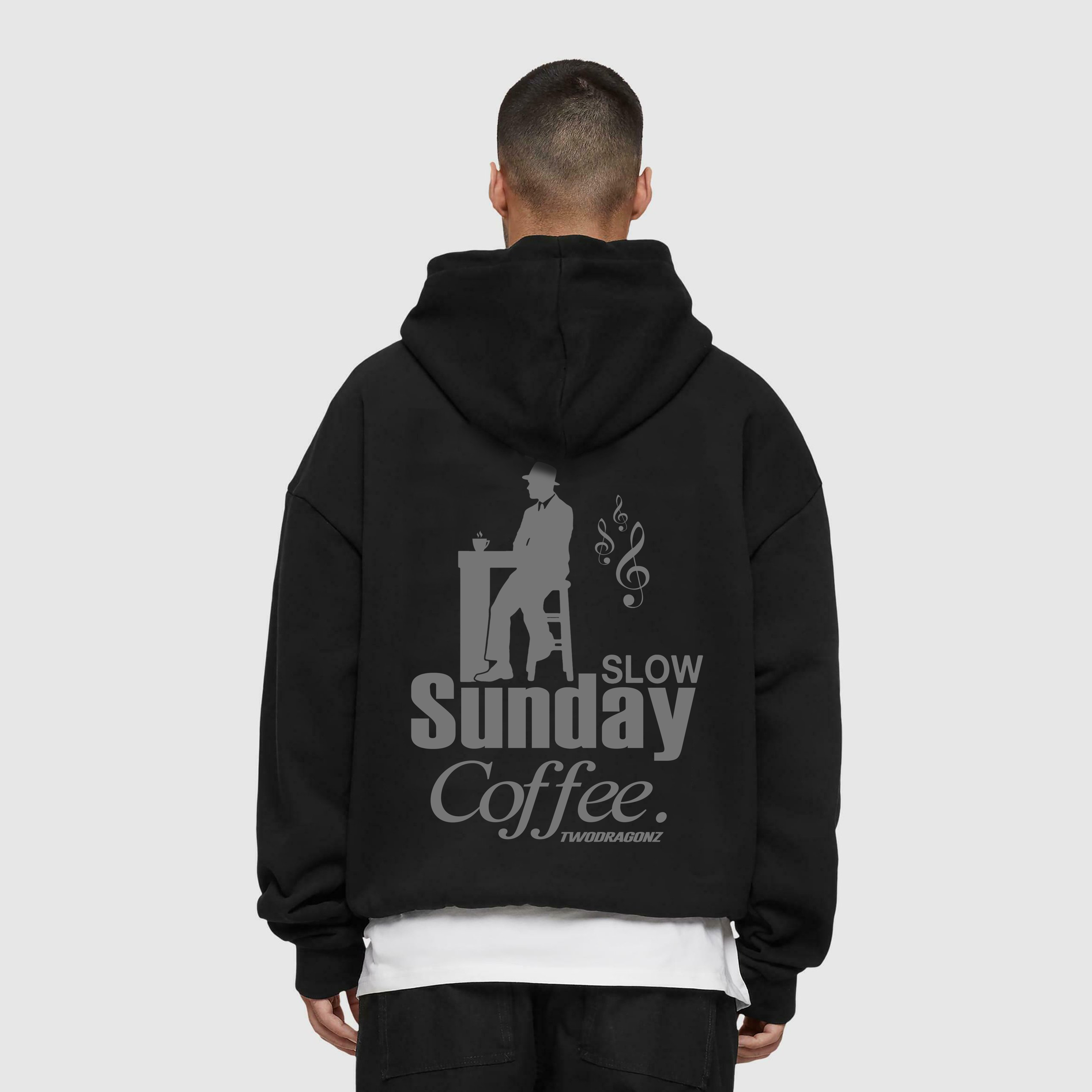 Slow Sunday Coffee Heavy Oversized Hoodie