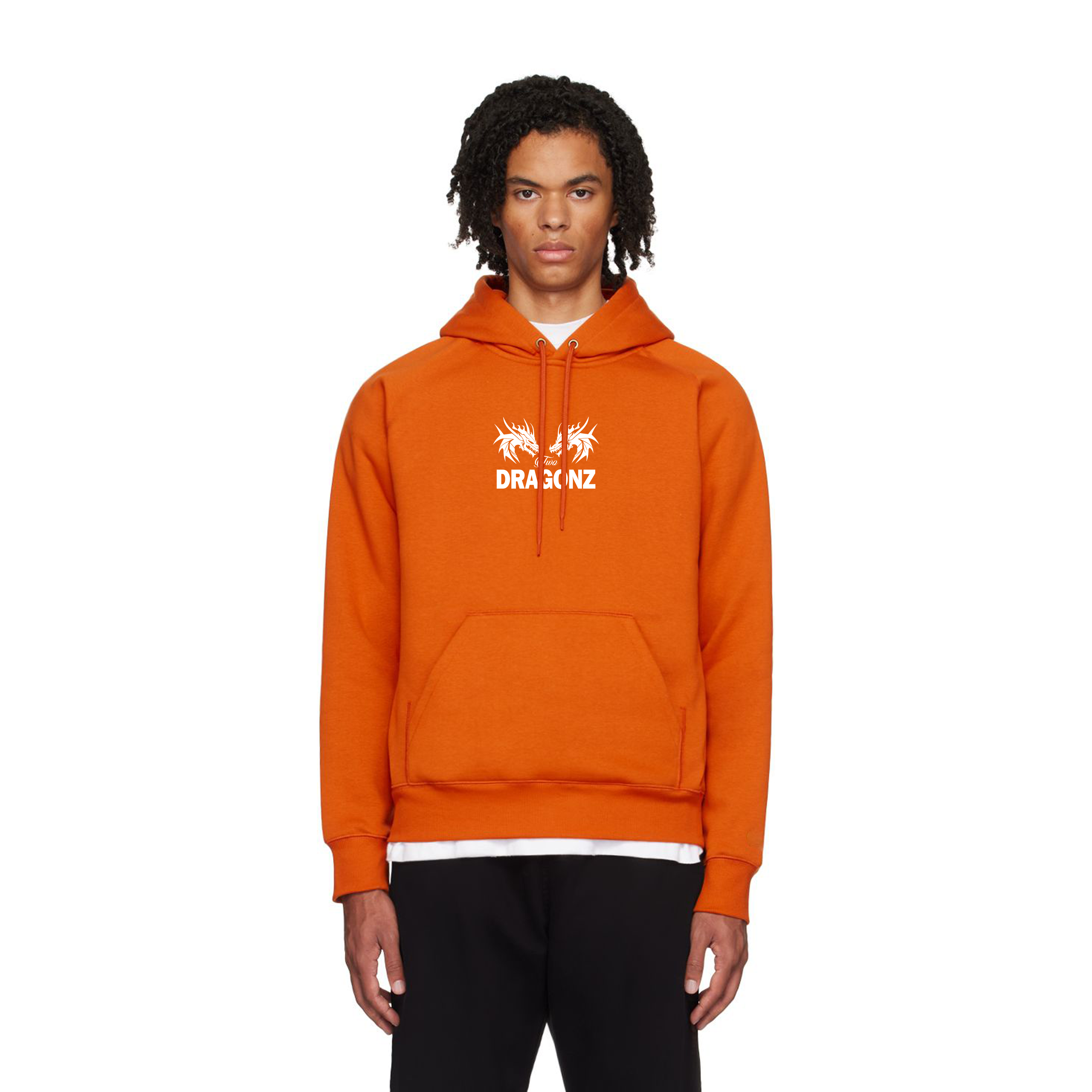 02D Heavy Orange Oversized Hoodie