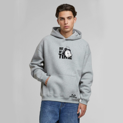 OUT OF TIME Heavy GRAY Oversized Hoodie