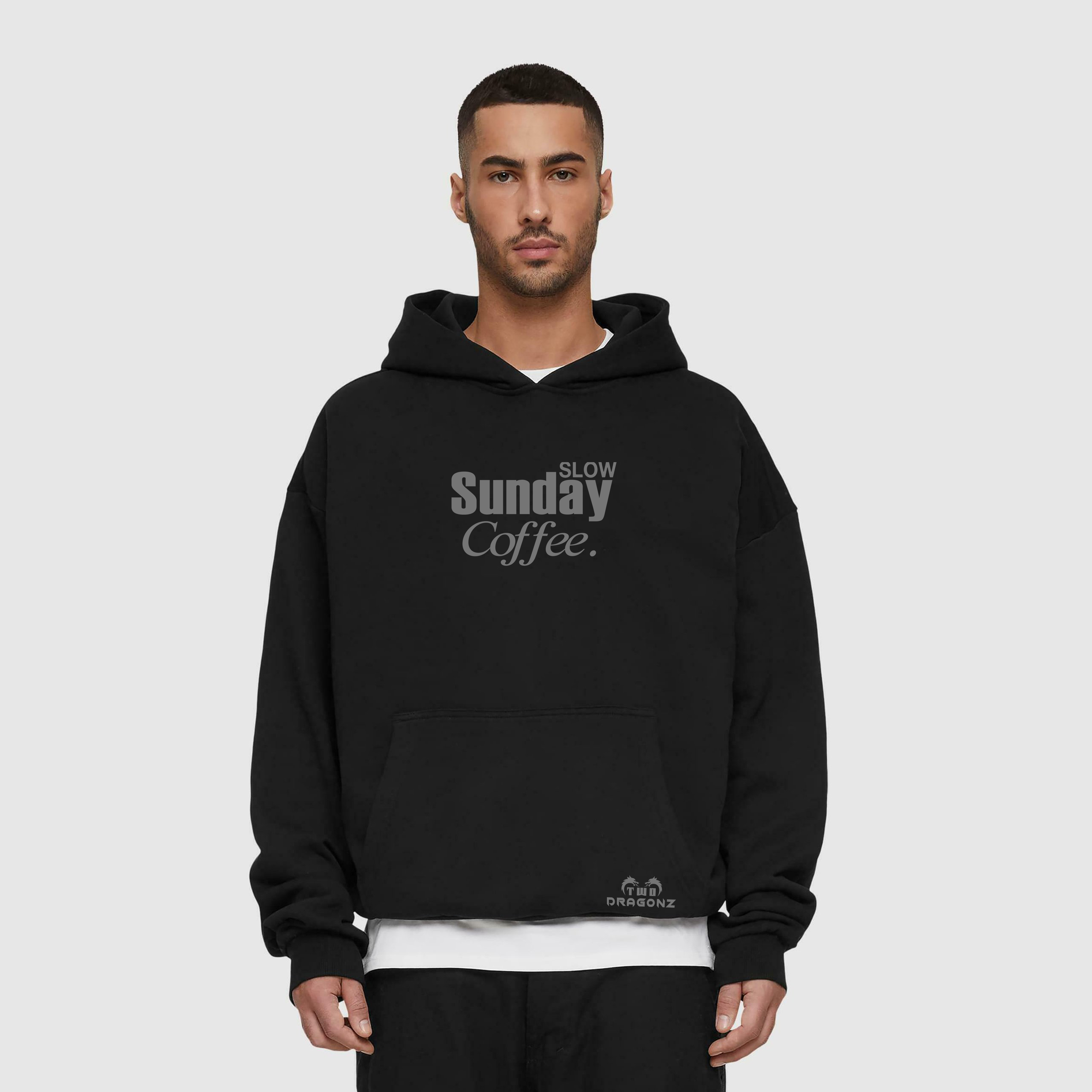 Slow Sunday Coffee Heavy Oversized Hoodie