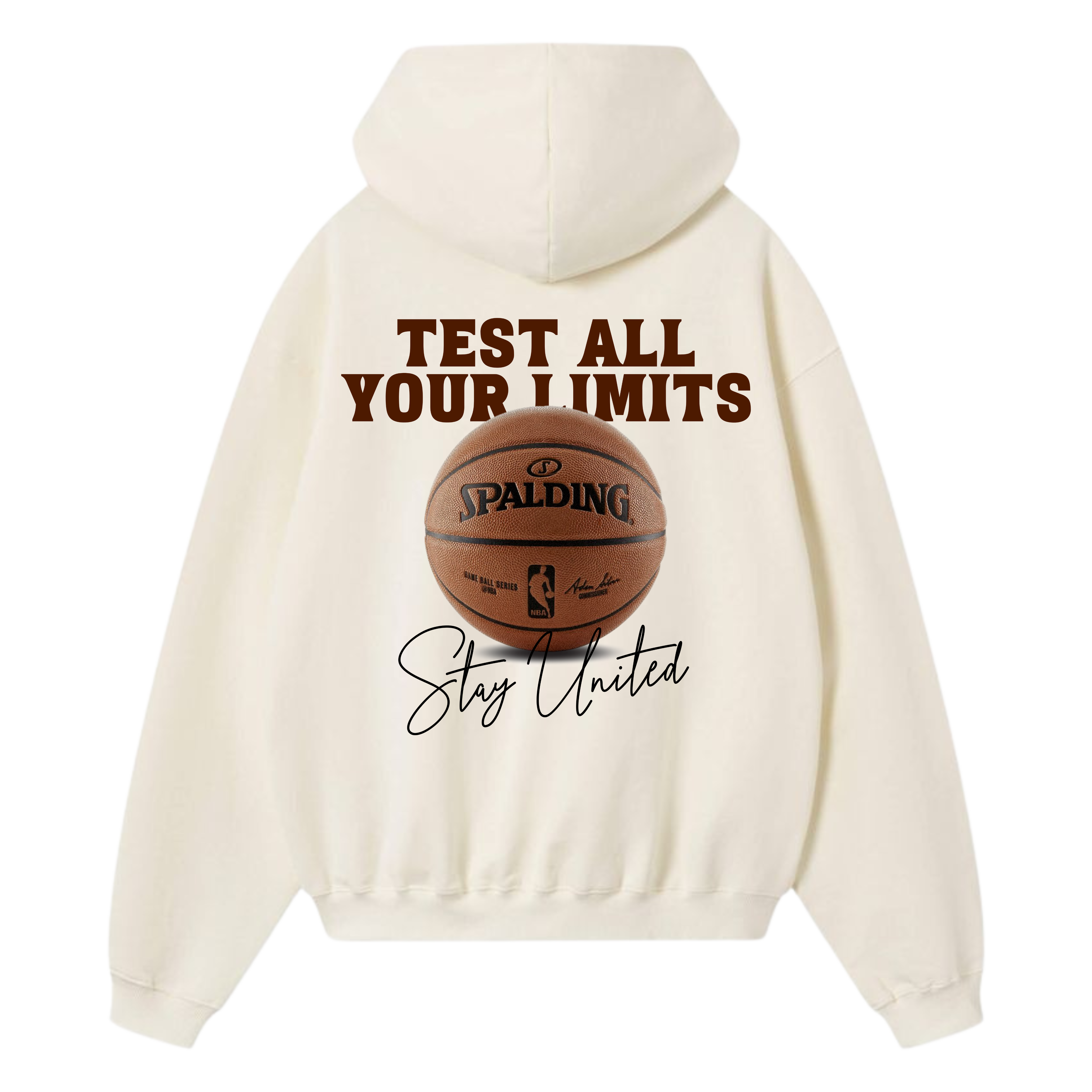 Test All Your Limits Heavy Oversized Creamy Hoodie