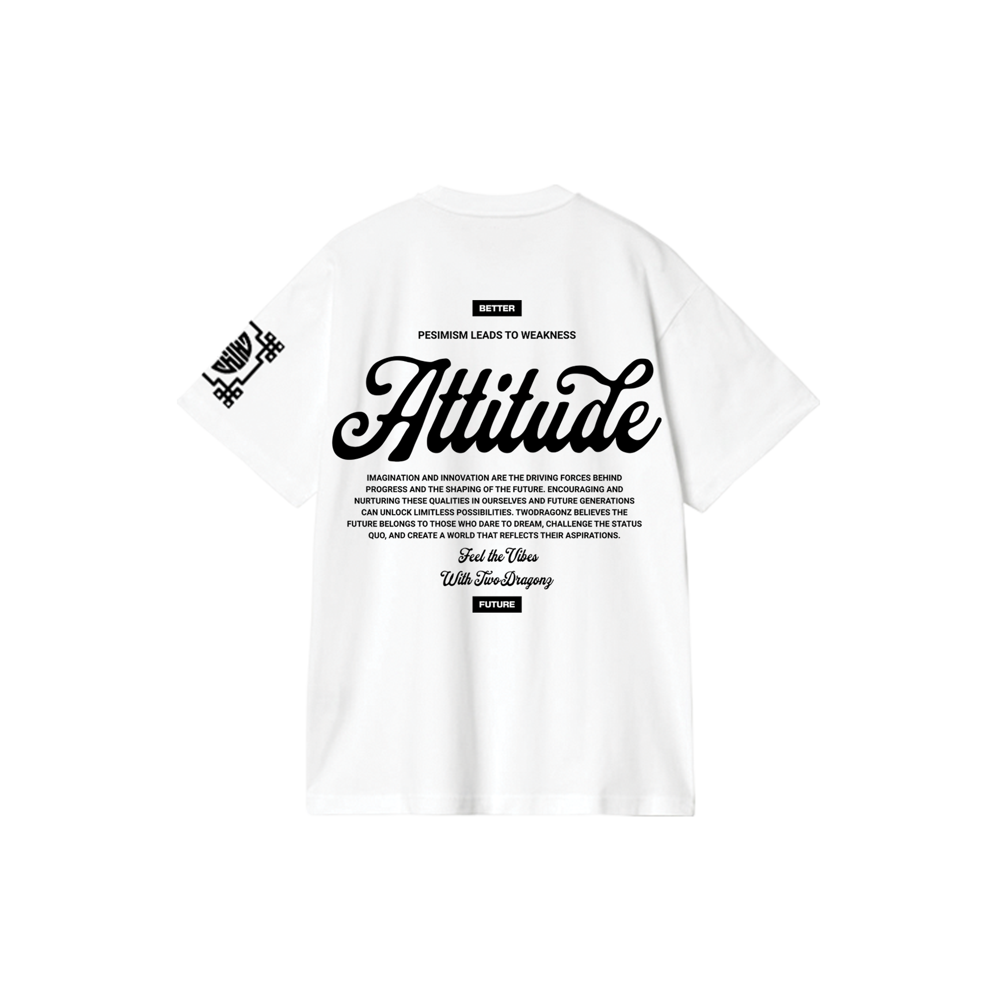 ATTITUDE : Premium White Oversized T-Shirt