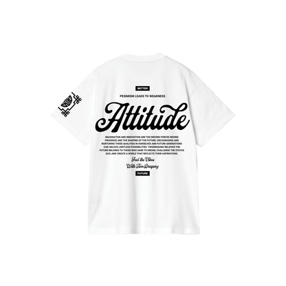 ATTITUDE : Premium White Oversized T-Shirt