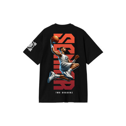 basketball : Premium black Oversized T-Shirt