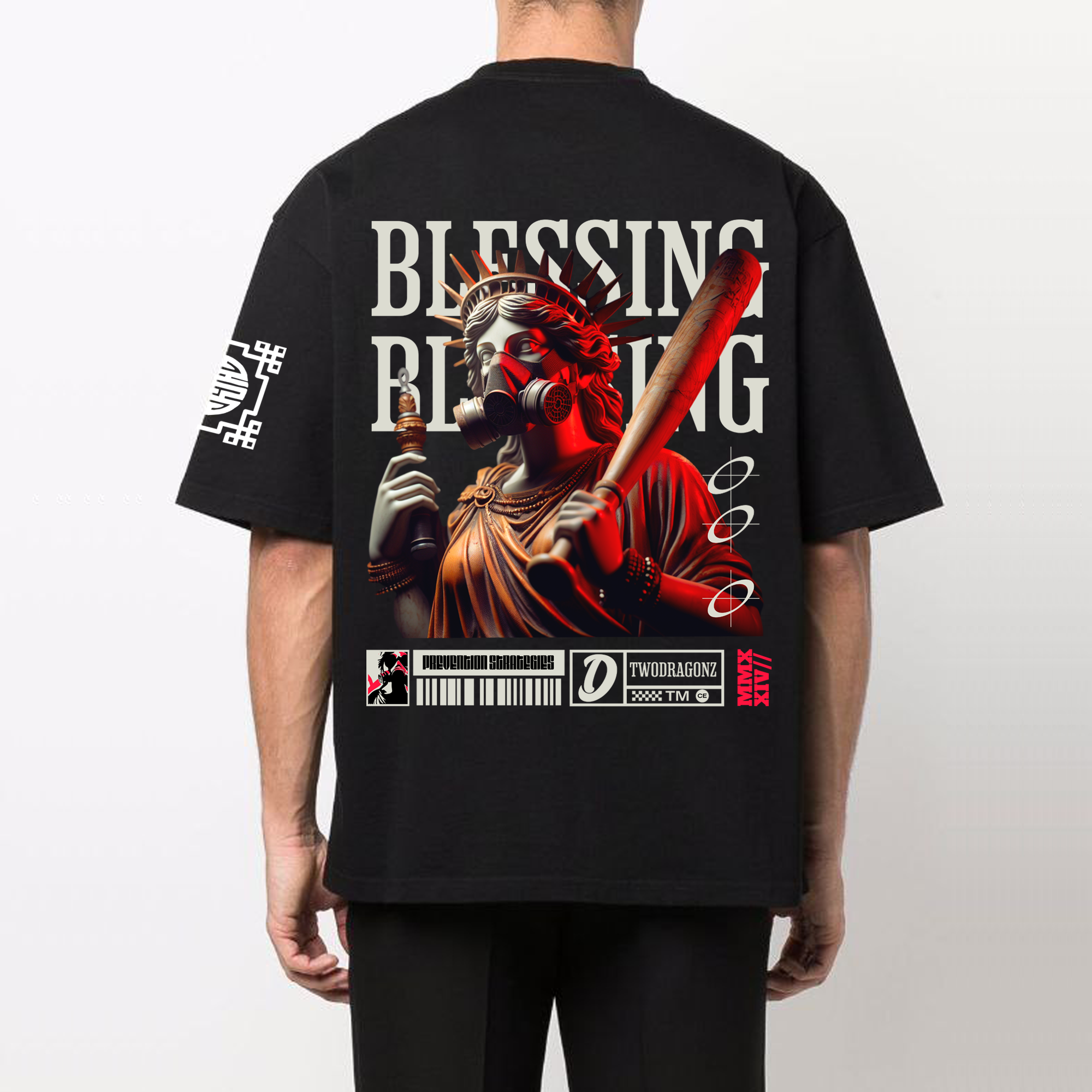 BLASSING : Premium black Oversized T-Shirt