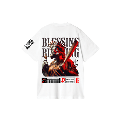 BLESSING : Premium White Oversized T-Shirt