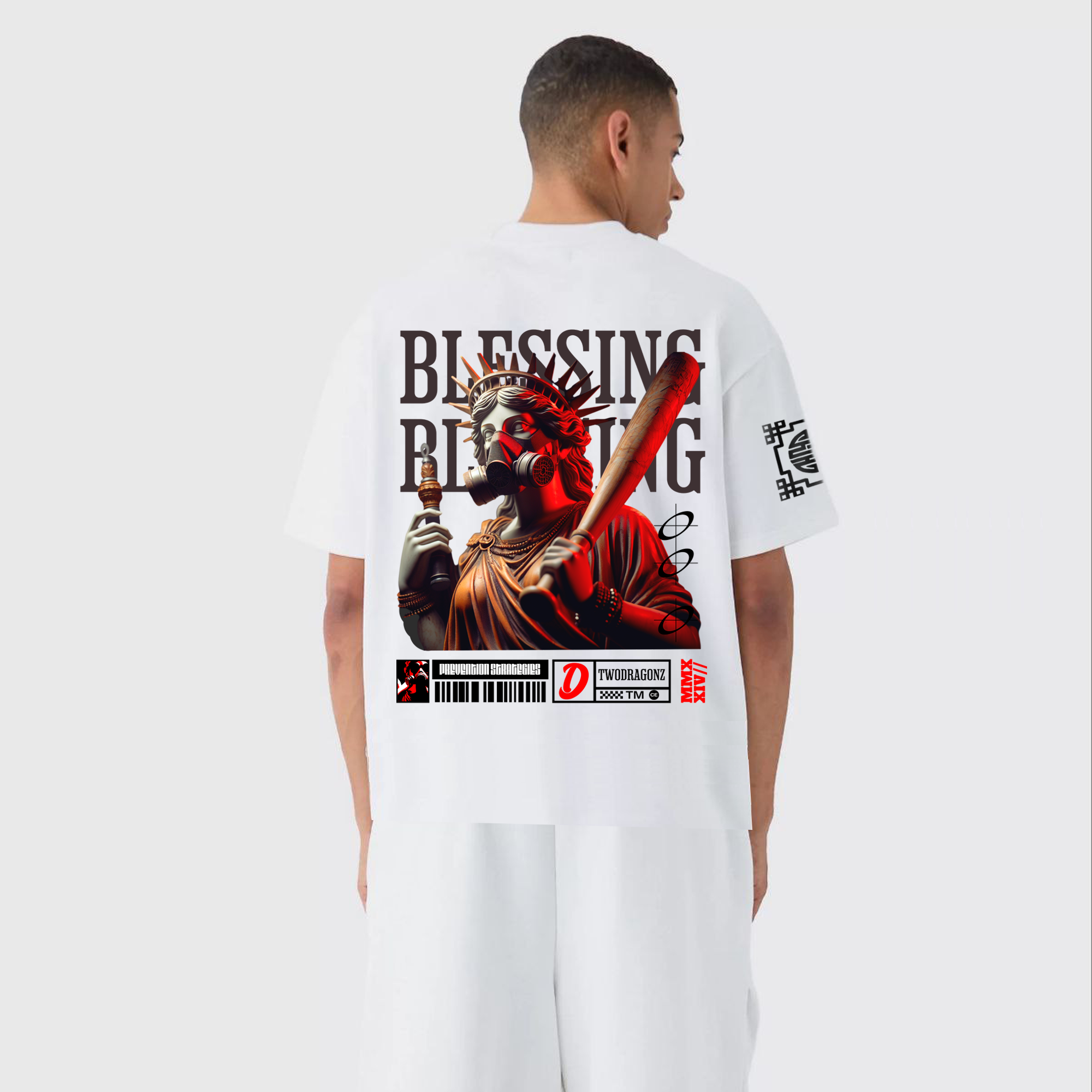 BLESSING : Premium White Oversized T-Shirt