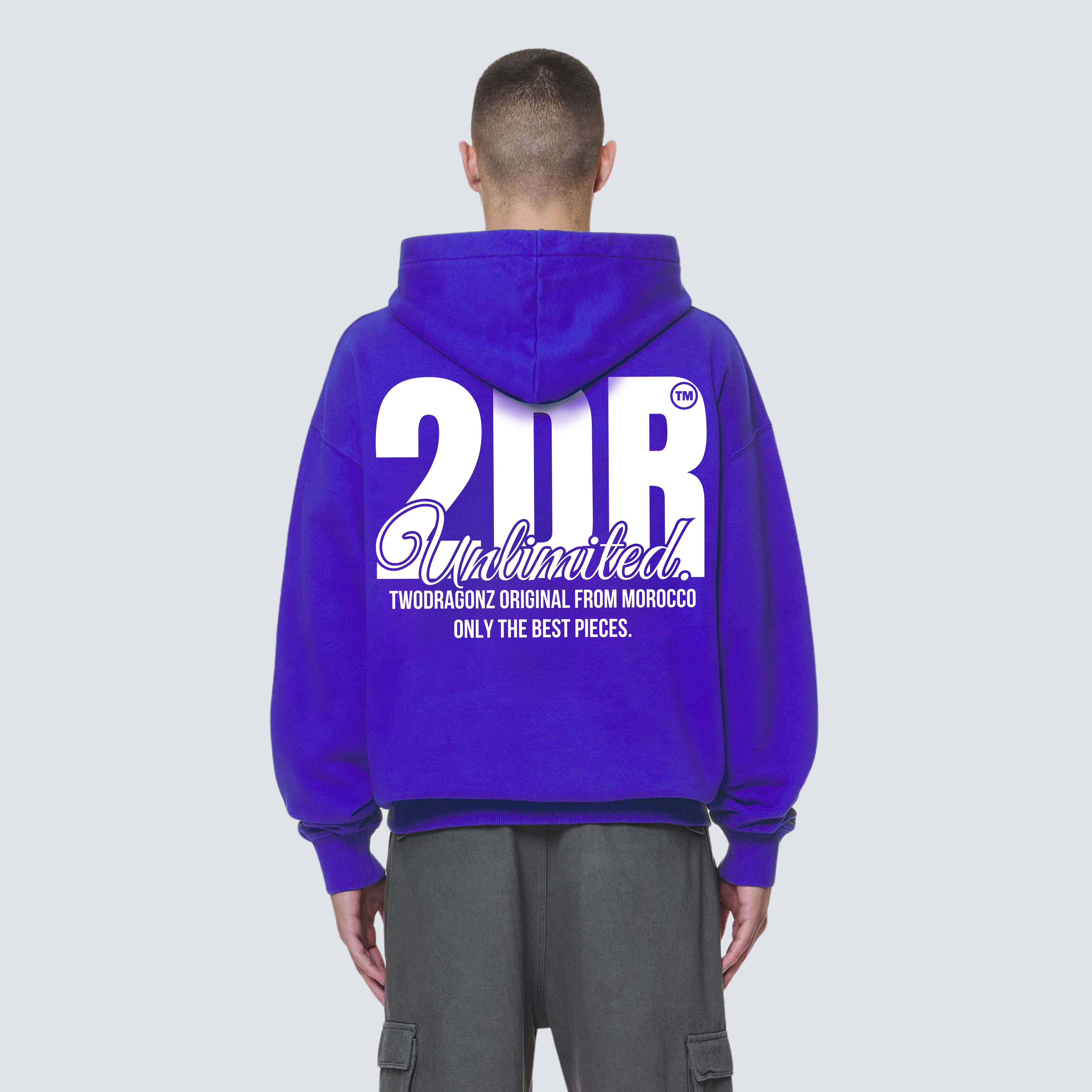 2DR Heavy Blue Oversized Hoodie