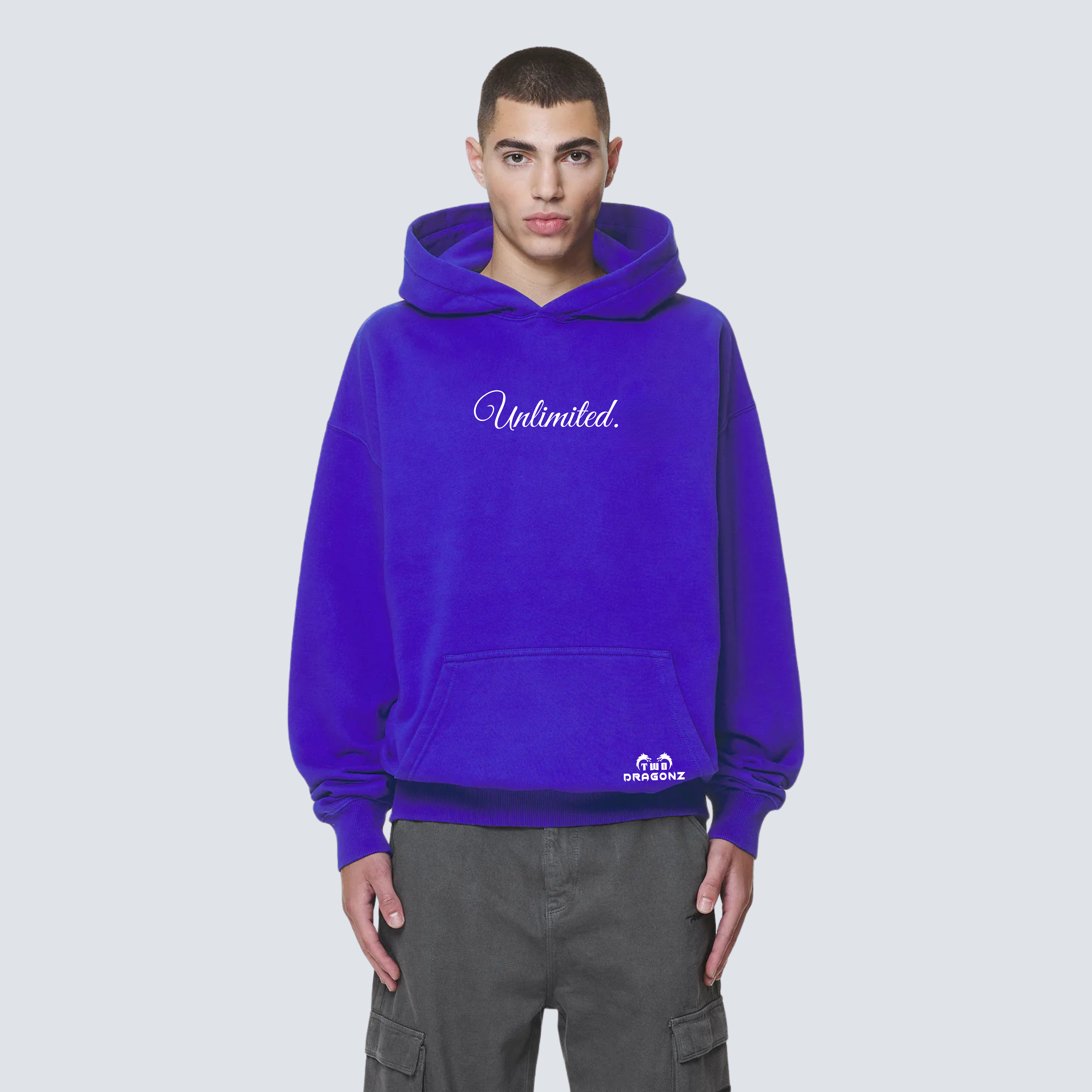 2DR Heavy Blue Oversized Hoodie