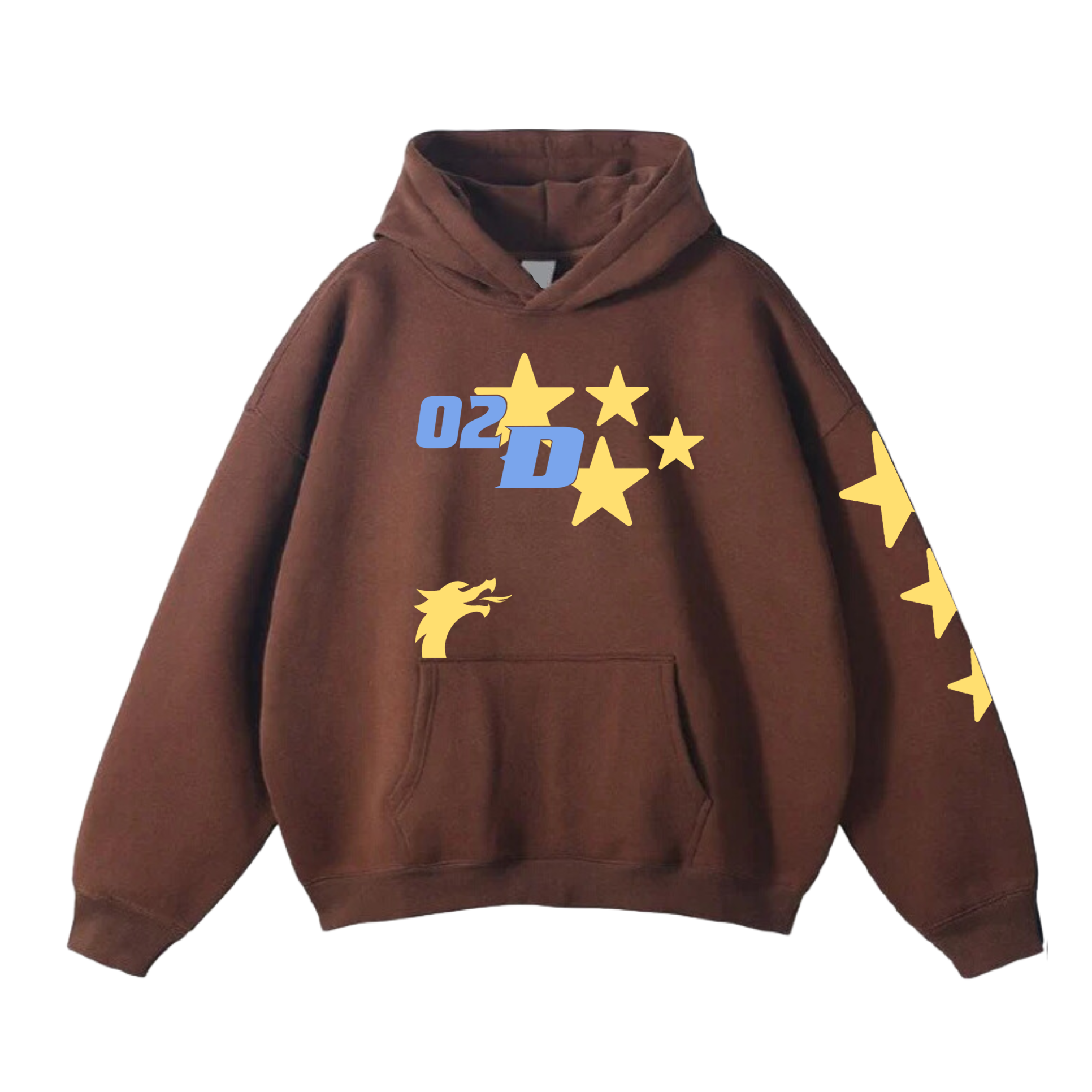 2 DRAGONZ Stars Oversized Hoodies