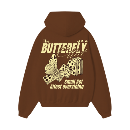 BUTTERFLY Heavy Brown Oversized Hoodie