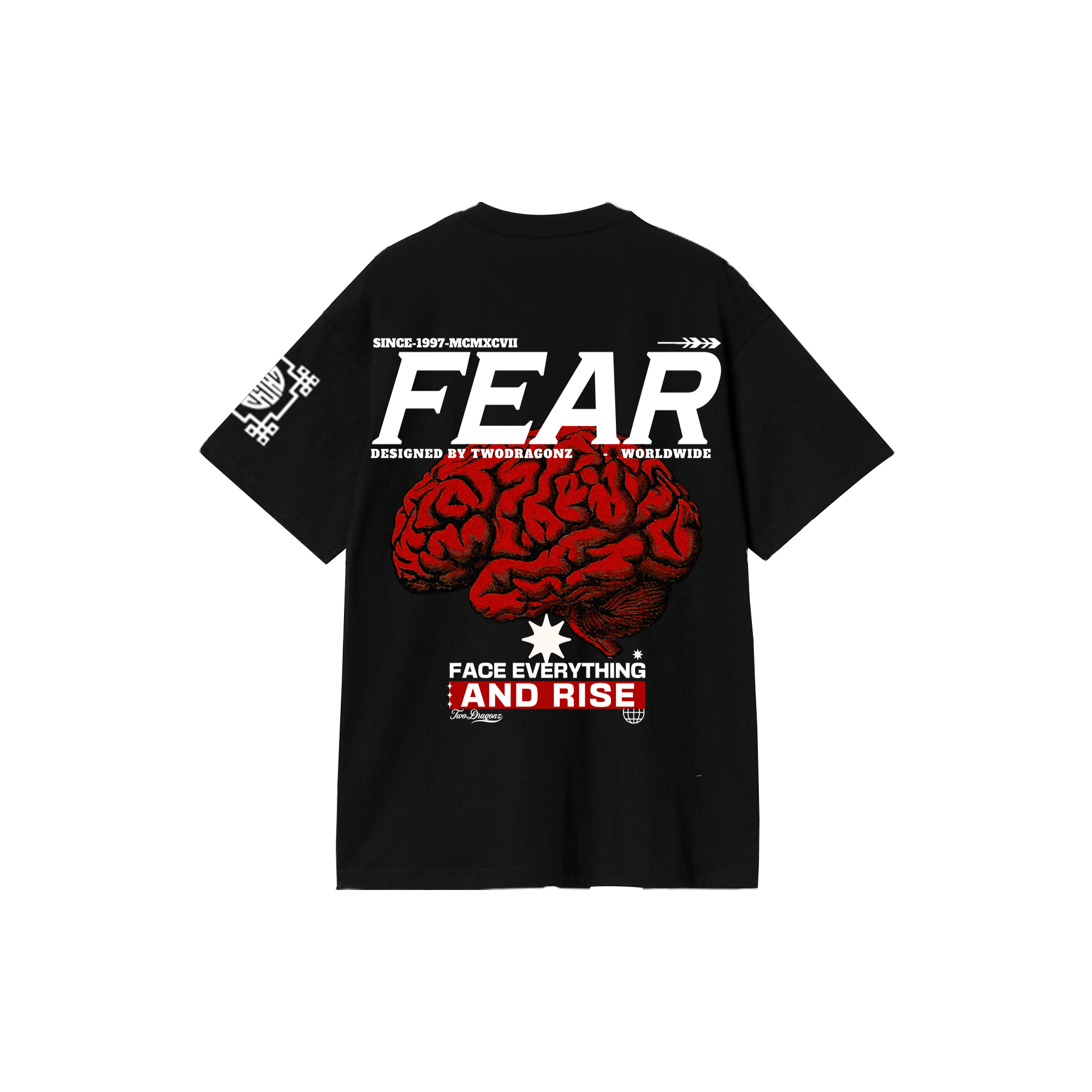 FEAR : Premium Black Oversized T-Shirt