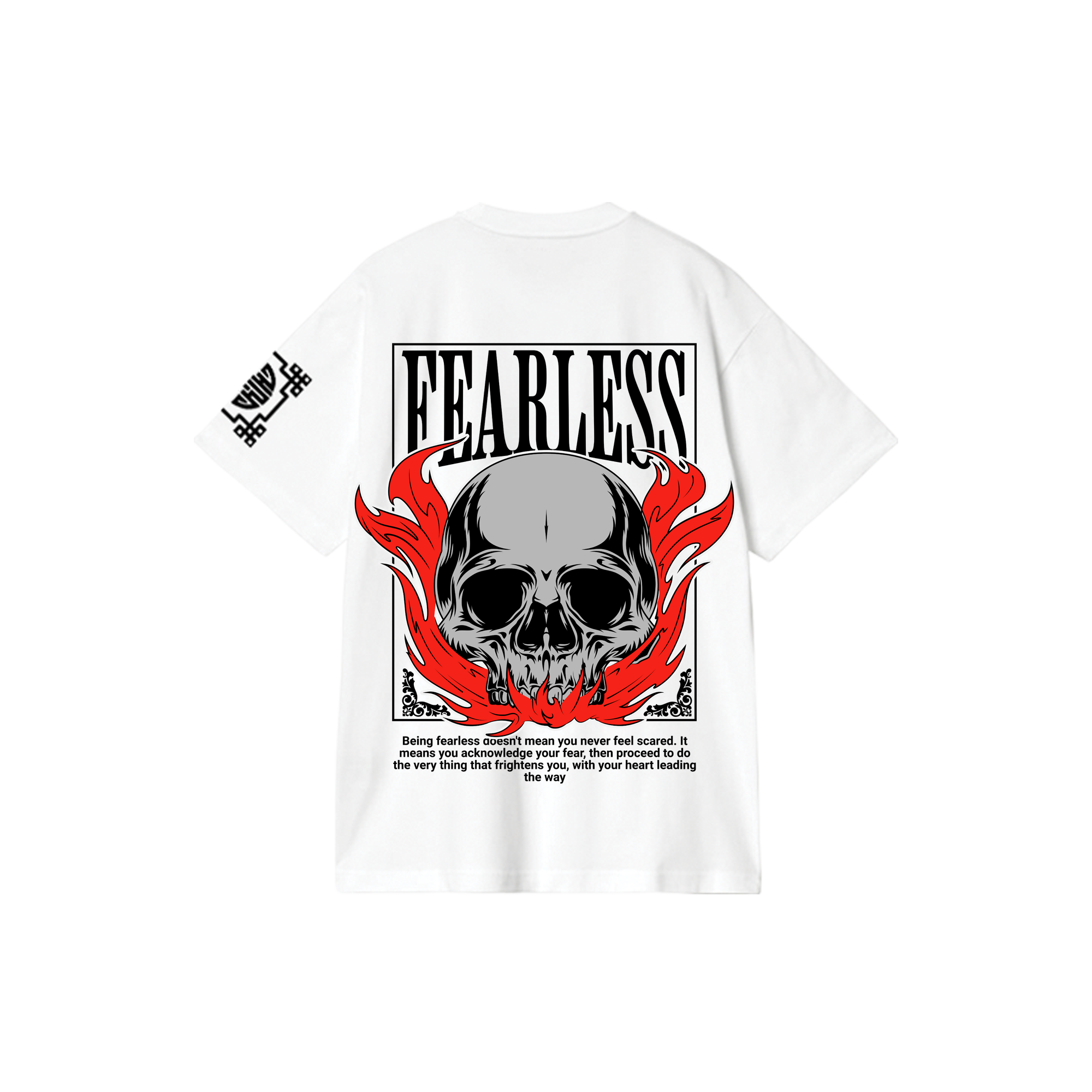 FEARLESS : Premium White Oversized T-Shirt