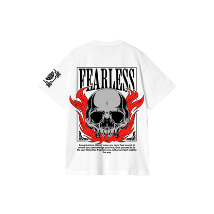 FEARLESS : Premium White Oversized T-Shirt