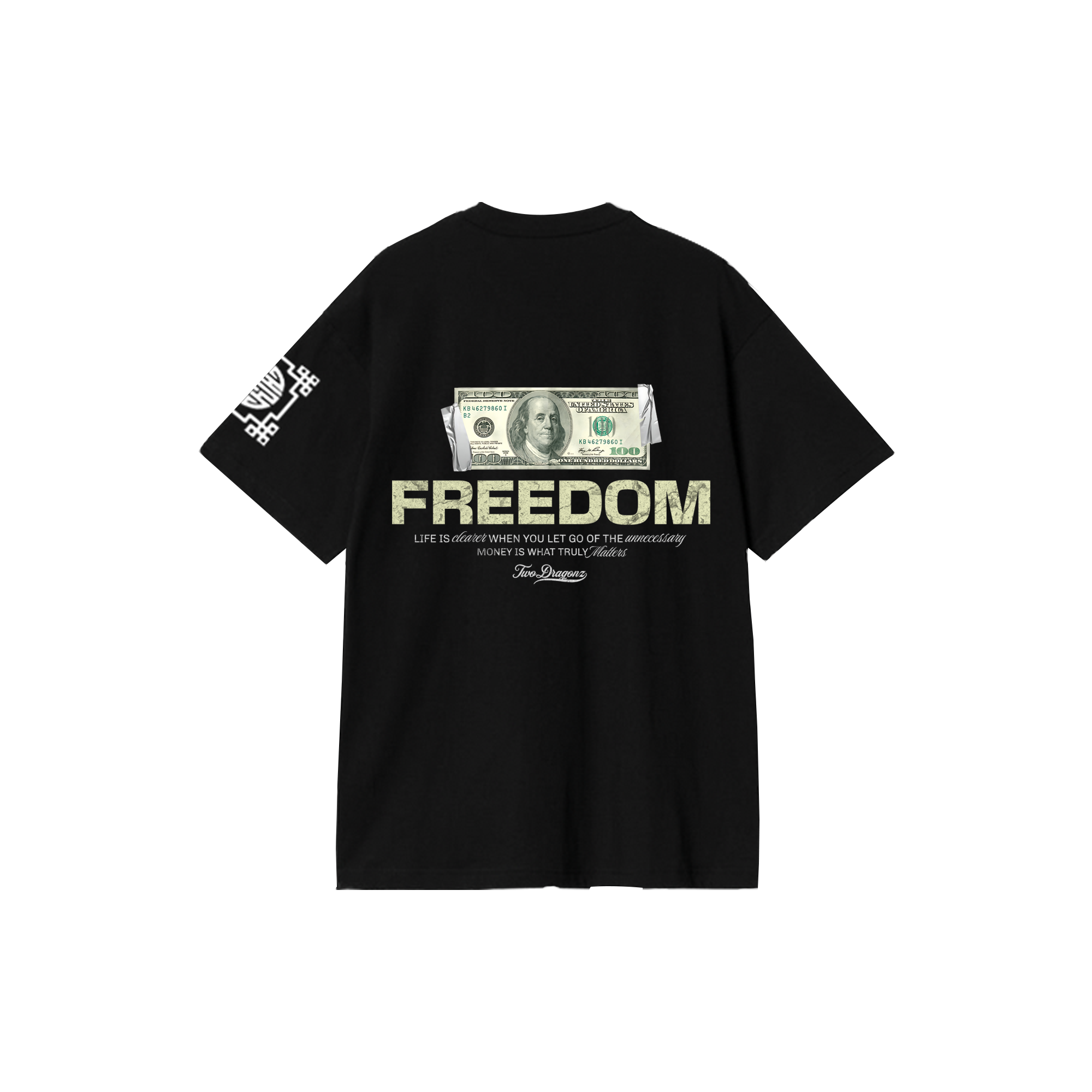 FREEDOM : Premium black Oversized T-Shirt