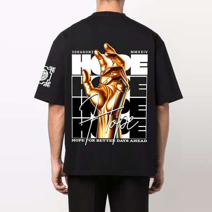 HOPE : Premium black Oversized T-Shirt