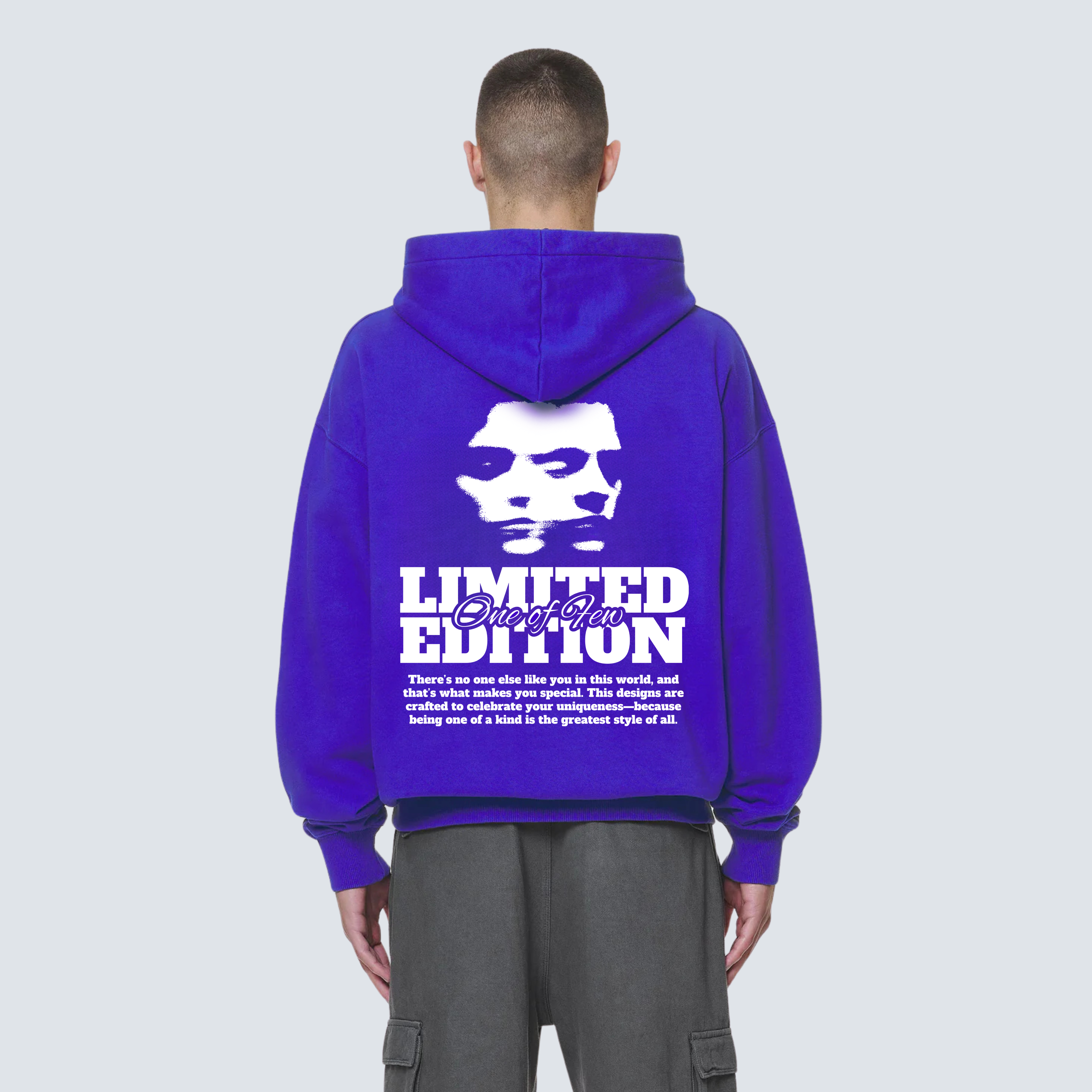 Limited Edition Blue Heavy Oversized Hoodie