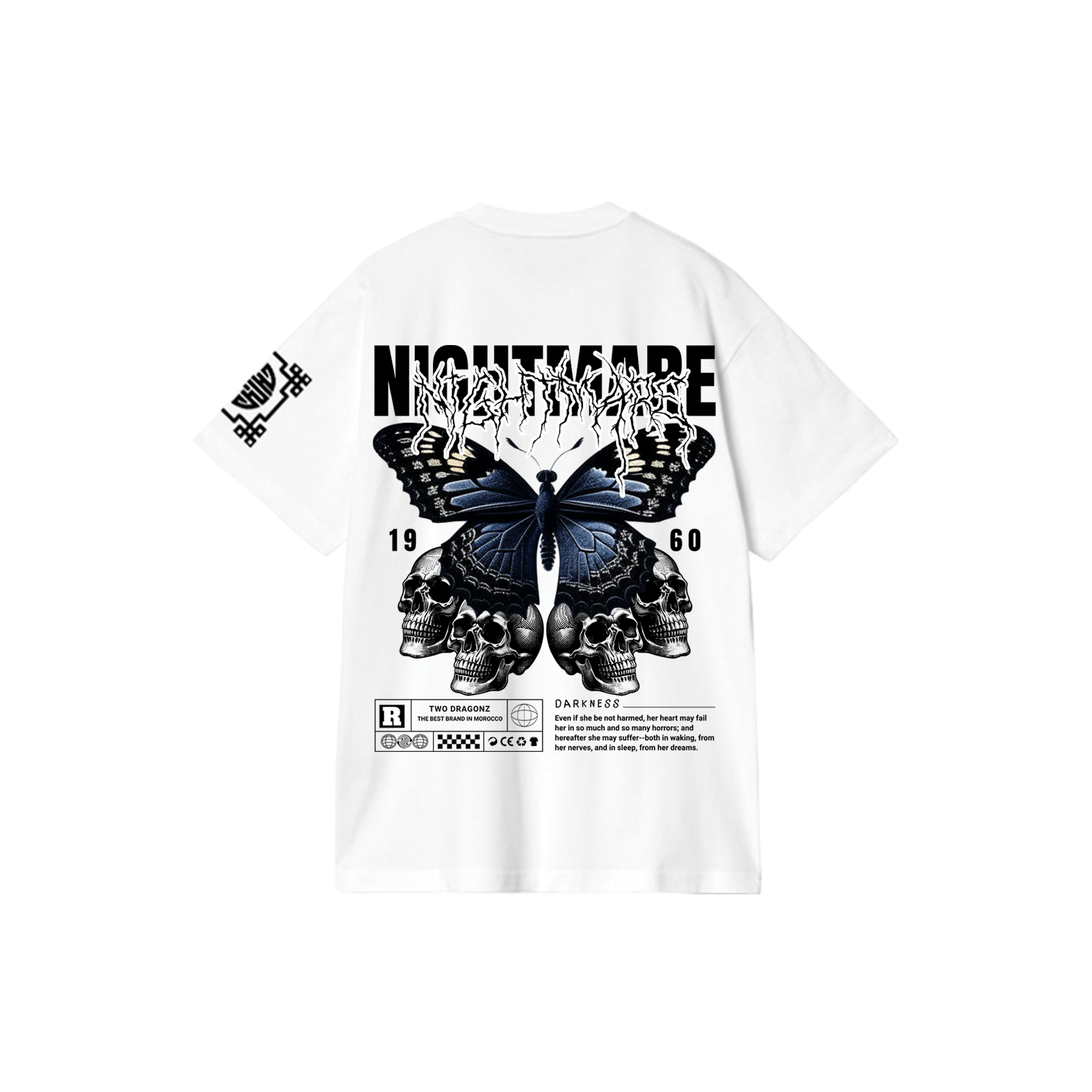 NIGHTMAR : Premium White Oversized T-Shirt