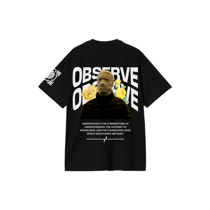 OBSERVE : Premium black Oversized T-Shirt