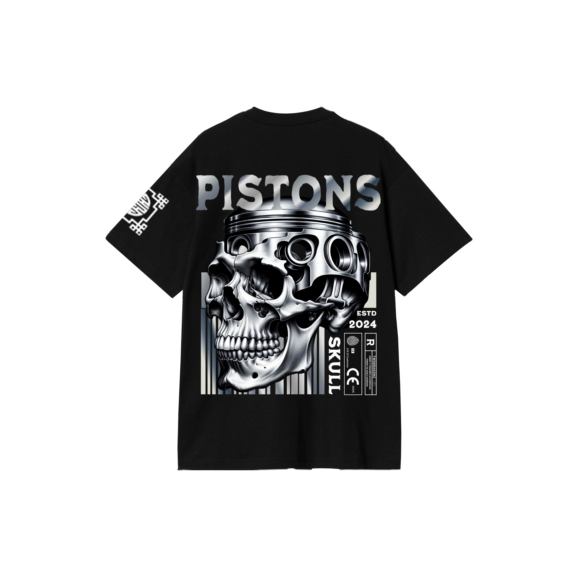 PISTONS : Premium Black Oversized T-Shirt