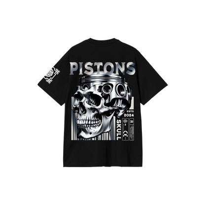 PISTONS : Premium Black Oversized T-Shirt