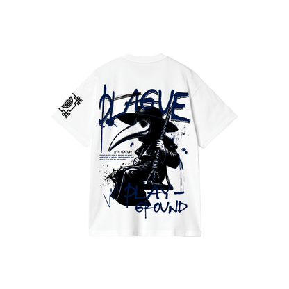 PLAGUE : Premium White Oversized T-Shirt