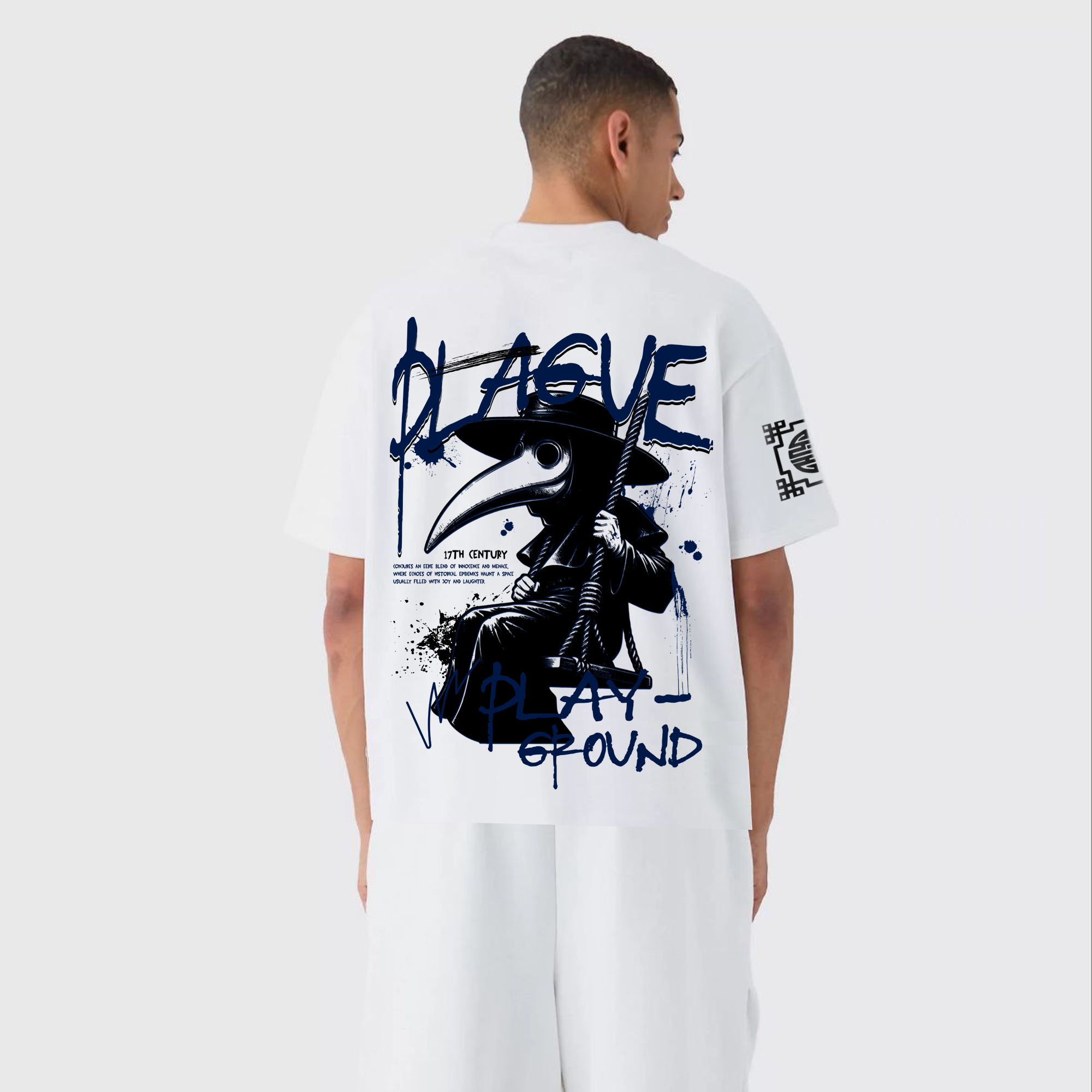 PLAGUE : Premium White Oversized T-Shirt