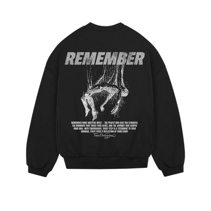 REMEMBER Heavy Oversized sweatshirt black