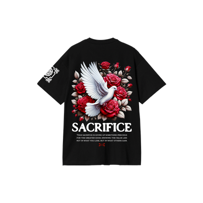 Sacrfice : Premium Black Oversized T-Shirt