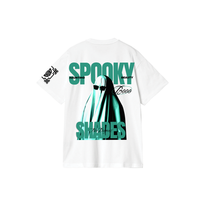 SPOOKY : Premium White Oversized T-Shirt