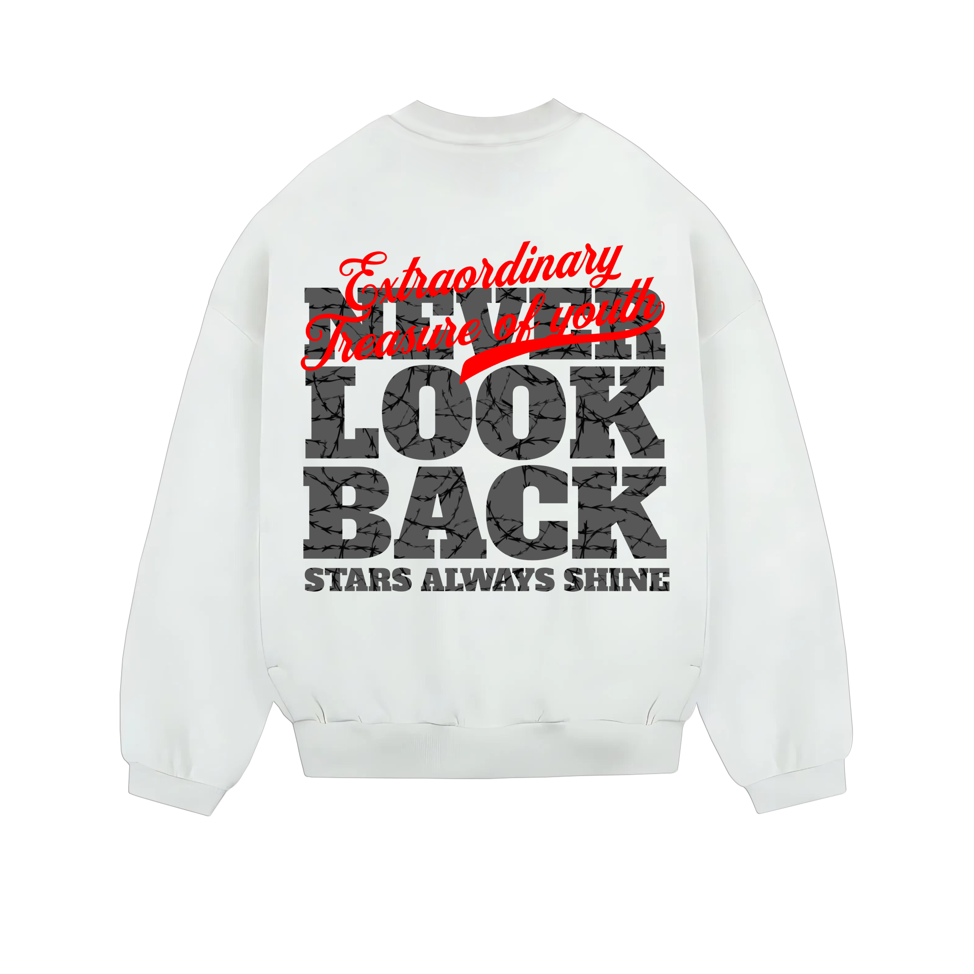 Never look back Heavy Oversized sweatshirt