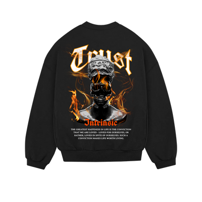 TRUST Halloween Heavy Oversized sweatshirt black