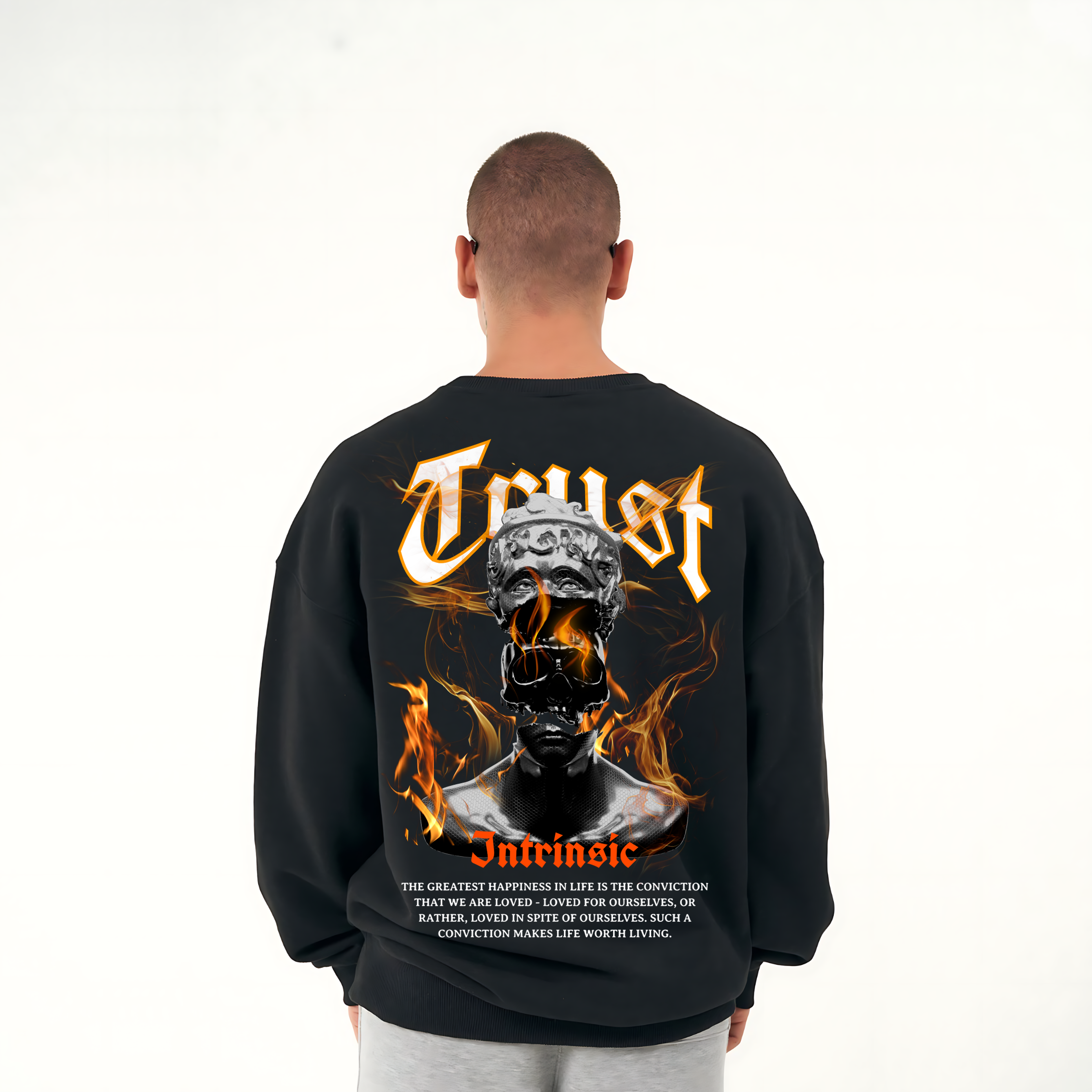 TRUST Halloween Heavy Oversized sweatshirt black